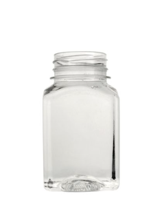 Botella cuadrada francesa PET de 150ml con tapón de rosca Contenedor de bebida de plástico de 5oz para serigrafía - Product Image 1