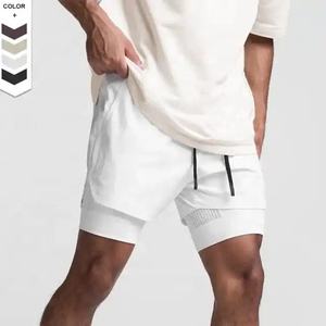 Bermudas de algodón ecológicas para hombre, pantalones cortos multibolsillos con patrón sólido, estilo informal, cintura elástica, moda adecuada para la playa - Product Image 5