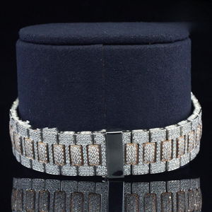 Montre classique avec finition diamant Moissanite Montre tendance unisexe étanche Montre diamant écologique - Product Image 4