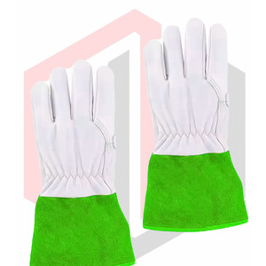 Gants de travail en cuir de vachette de qualité supérieure avec manchette de sécurité étendue - Product Image 5