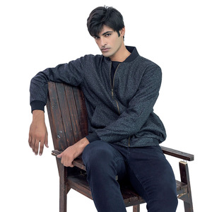 Chaqueta bomber con cremallera de invierno personalizable para hombre con cuello levantado y dobladillo acanalado último diseño disponible para venta al por mayor - Product Image 3