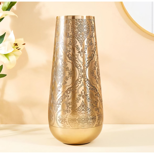 Vases en métal décoratifs pour salon, motif doré, blancs, en fer forgé, pour la maison, vente en gros - Product Image 5