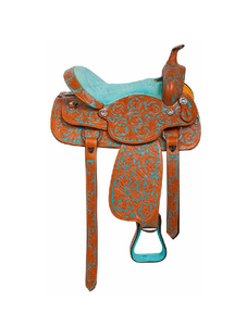 Juego de tachuelas de cuero genuino de primera calidad, monturas de carreras occidentales e inglesas para montar a caballo - Product Image 2