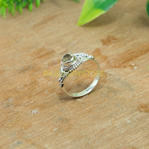 Bague en citrine, bague en argent sterling 925, bague en pierre jaune, bague en pierre précieuse, design fait à la main, bague de fiançailles, cadeau de Noël - Product Image 5