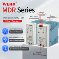 Fuente de Alimentación Conmutada Industrial MDR de 10W 20W 40W 60W 100W 5V 12V 24V 36V 48V, Serie MDR, CA a CC, Ultrafina, para Riel DIN