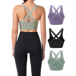 Femmes Sexy Strappy Yoga Tops Respirant Sport Running Bra avec Antichoc Fitness Caractéristiques Mode Féminine - Product Image 2