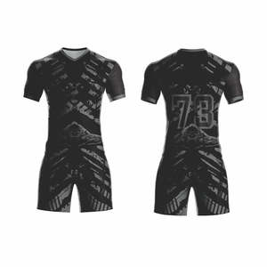 Ensemble de maillot de rugby personnalisé de haute qualité avec motif sublimé, maillot à manches courtes et short de compression, 100% polyester, vêtements d'équipe - Product Image 6