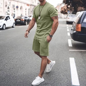 Summer Men Sets Fashion Tracksuit Jogging Shorts Sleeve T Shirts Sport Shorts Suit Casual Clothing Joggers Sets - Product Image 4