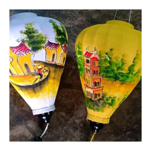 Linternas de seda vietnamitas tradicionales: Lámparas de ratán con marco de bambú de alta calidad para bodas y celebraciones al aire libre - Product Image 1