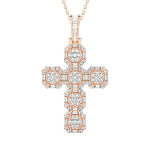 VVS Moissanite จี้เพชรรูปฮิปฮอป10K 14K จี้รูปตัวอักษรสีเหลืองสีขาวทองสำหรับผู้ชายจี้เพชรแท้คริสเตียน - Product Image 3