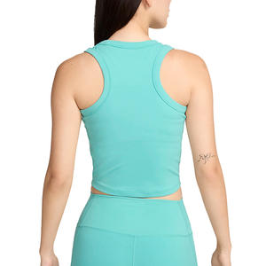 Haute qualité haut court femmes autour du cou sans manches logo personnalisé conception femme été entraînement nouveau haut court - Product Image 2