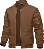 Blouson bomber en toile noire unie, dernier design, service OEM, manches longues, poche latérale, devant 100% polyester, coupe-vent, respirant
