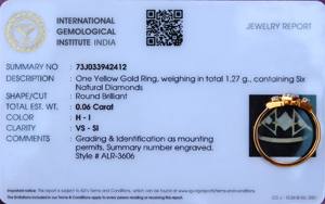 Anillo delicado de oro sólido de 18 quilates certificado por IGI, joyería de diamantes delicados naturales ligeros, anillo de diamantes certificado - Product Image 3