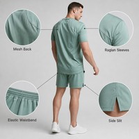 Ensembles de Survêtements Décontractés Personnalisés avec Logo, Ensemble 2 Pièces Short et T-Shirt à Manches Courtes d'Été pour Hommes