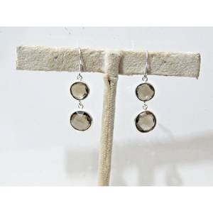 Pendientes de lágrima de plata esterlina 925 hechos a mano con piedras preciosas de cuarzo ahumado genuino regalo de moda elegante para mujeres - Product Image 3