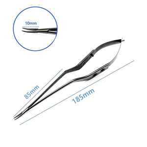 คีมไมโครไซริคสแตนเลสที่เก็บเข็มขนาดเล็กปลายดาบปลายปืนแบบตรงใช้ซ้ำได้ - Product Image 4