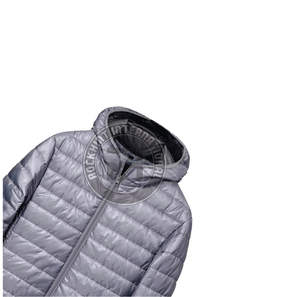 Veste matelassée d'hiver élégante et originale pour homme, fermeture éclair à capuche, taille plus, veste brillante - Product Image 2