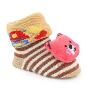 Newborn <b>Booties</b> - Brown - Product Image 1
