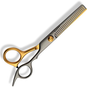 Noir doré 6 pouces cheveux amincissement ciseaux coupe dents cisailles professionnel barbier Salon de coiffure rasoir bord ciseaux - Product Image 2