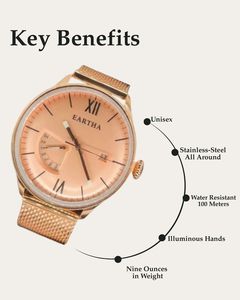 Orologio di Lusso con Vetro Zaffiro, Cinturino in Maglia d'Acciaio, Resistente all'Acqua 10ATM, Cassa da 45mm, Movimento al Quarzo Miyota, Luminoso - Product Image 2