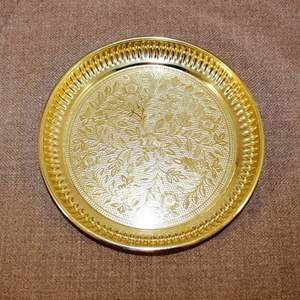 Decoración exclusiva Pooja Thal artículo de artesanía de latón en color pulido de latón artículo de regalo de lujo decora tu Mandir con esta belleza - Product Image 4