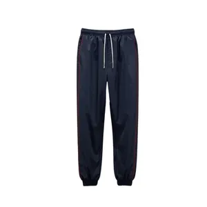 Men’s Navy Blue Retro Nylon Tracksuit with Jacket & <b>Pants</b> - Product Image 3