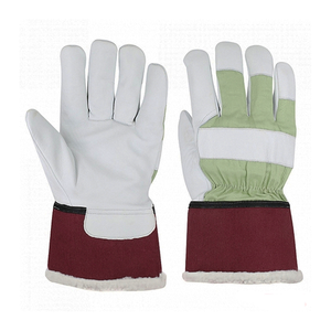 Gants de sécurité au travail en cuir de vachette fendu de haute qualité Gants de travail en caoutchouc de l'industrie canadienne des gréeurs - Product Image 5