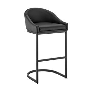 Tabouret de bar pivotant en cuir PU, moderne et bon marché, pour la cuisine/tabouret de pied en bois massif, coussin souple pour bar - Product Image 1