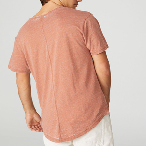Camiseta de hombre de alta calidad de algodón pesado orgánico 100% 220 gramos diseño de camiseta de timbre personalizable - Product Image 5
