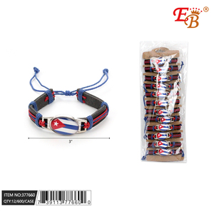 Pulseras de Moda EB con Diseño de la Bandera de Cuba, Juego de Joyería de Aleación Unisex para Regalo - Product Image 1
