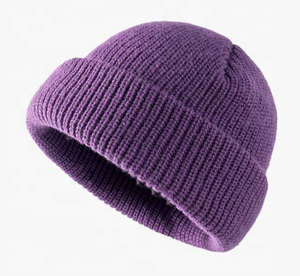 Gorros de punto acrílicos personalizados, gorros de invierno con jacquard acanalado, con puño plegado, suaves y cálidos, talla grande, con logotipo bordado, gorros al por mayor. - Product Image 4