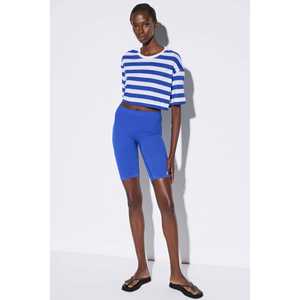 Crop top rayé à manches courtes - Product Image 2