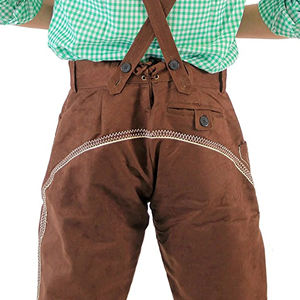 ชุดเดอร์แมนเลเดอร์โฮเซนสำหรับผู้ชายหนังแท้สีน้ำตาลน้ำหนักเบางานปักตามสั่งแบบใหม่ - Product Image 6