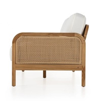Moderno al aire libre ratán teca sillón sofá para jardín y hoteles Patio o parque muebles de estar