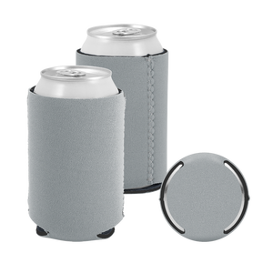 Manchon isotherme pour canette de couleur unie en néoprène pour impression de logo personnalisé Porte-bière promotionnel pliable - Product Image 4