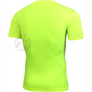 Camisetas deportivas de compresión de punto para hombre, patrón personalizado, transpirable y de secado rápido, cuello redondo, manga corta - Product Image 2