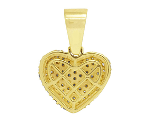 Amour coeur Design S925 argent Sterling avec Moissanite rond diamant pendentif élégant bijoux cadeau pour les femmes - Product Image 3