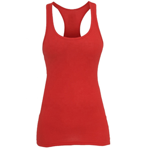Casual Woman Tanktop 2025 OEM Custom Drop Armhole Girls Tanktop Gym Wear Fitness Muscle Vest Plain Red and Black Croptop - Product Image 1