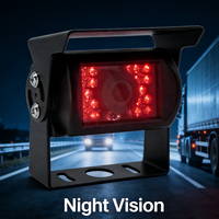 Cámara de Visión Trasera y Delantera para Automóvil con LED IR AHD de 12v-24v, Asistente de Estacionamiento, Impermeable IP68 para Autobús y Camión