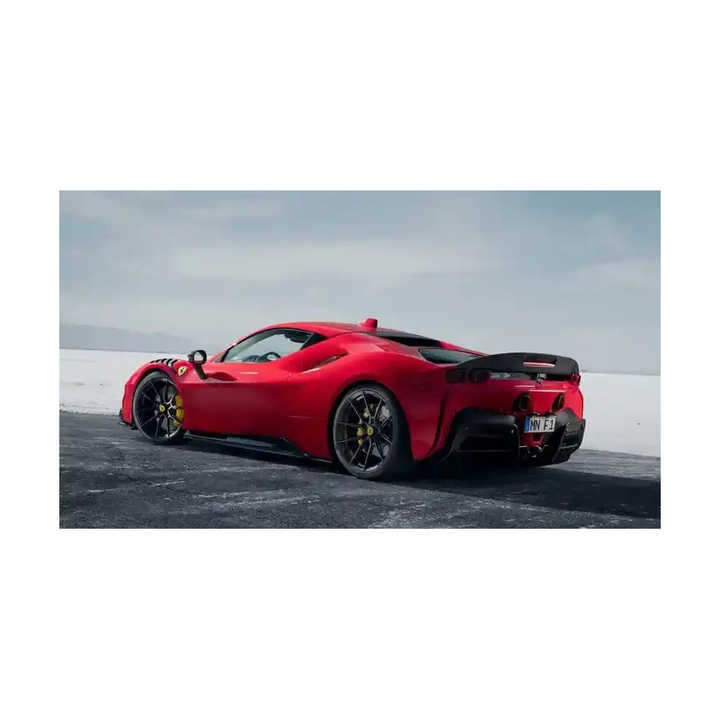 Ferrrari 488 GTB with twin-turbo V8 engine and aerodynamic design