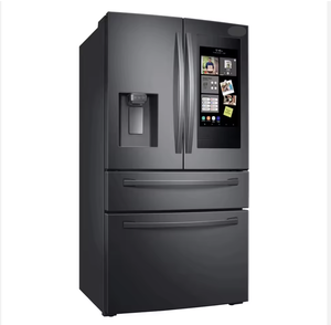 Meilleur réfrigérateur américain 4 portes neuf avec écran tactile intelligent et distributeur d'eau, noir, PRÊT À ÊTRE EXPÉDIÉ - Product Image 3