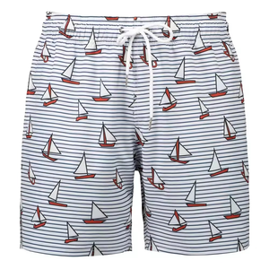 Shorts d'été légers pour hommes, décontractés, avec cordon de serrage, couleur unie, simples, pour la plage, vente en gros - Product Image 3