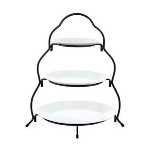 Support à gâteau et plateau de service moderne en acier inoxydable à 3 niveaux, écologique, avec support d'exposition - Product Image 2