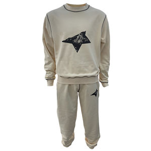 Survêtement unisexe personnalisé ensemble de sweats à capuche à col ras du cou impression logo hommes survêtement décontracté vêtements d'entraînement points contrastés ensembles de jogging - Product Image 1