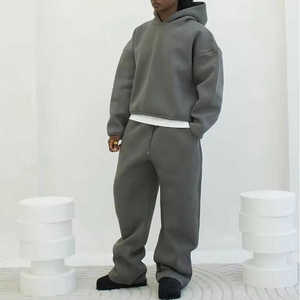 Calidad personalizada Streetwear 500 Gsm algodón Baggy hombres chándal fabricante chándal Jogger conjunto para hombres - Product Image 3