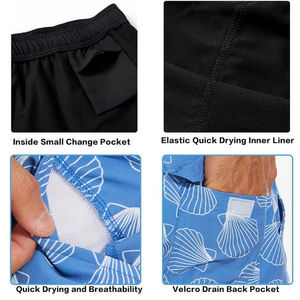 กางเกงขาสั้นเล่นเซิร์ฟสำหรับผู้ชายกางเกงขาสั้นเล่นเซิร์ฟว่ายน้ำเล่นกระดานโต้คลื่นแบบแห้งเร็วระบายอากาศได้ดีเนื้อนุ่มออกแบบได้ตามต้องการ - Product Image 4