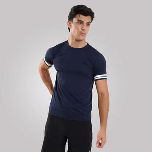 Hot Sale Custom Active Wear Men <b>Muscle</b> <b>Fit</b> <b>T</b> <b>Shirts</b> Knitted Gym Training Fitness <b>T</b> <b>Shirts</b> Low MOQ Blank Fitness Wear <b>T</b> <b>Shirts</b> - Product Image 2