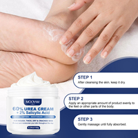 Lotion exfoliante pour les mains et les genoux, marque privée, crème à 60% d'urée pour les pieds, callosités, talons secs et fissurés