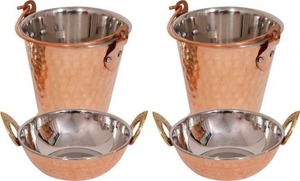 Karahi ทองแดงด้านนอกทำจากสเตนเลสสตีลให้บริการในอินเดีย - Product Image 6