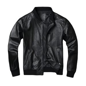 Chaqueta de negocios delgada para hombre, abrigo de cuero de vaca real, ropa de moda, chaqueta para hombre - Product Image 1